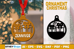 Christmas Ornaments SVG Layered Lasercut Product Image 1