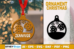 Christmas Ornaments SVG Layered Lasercut Product Image 1