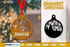 Christmas Ornaments SVG Layered Lasercut Product Image 1