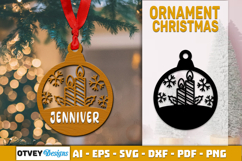 Christmas Ornaments SVG Layered Lasercut BUNDLES 8 DESIGNS Product Image 4