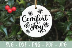 Comfort and Joy - Christmas Ornament SVG Product Image 1