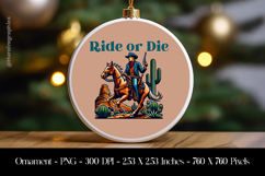 Ride or Die Ornament Sublimation Design PNG Product Image 1