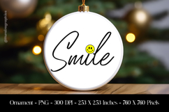 Smile Ornament Sublimation Design PNG Product Image 1