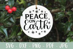 Peace on Earth - Christmas Ornament SVG Product Image 1