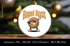 Bagel Boss Ornament Sublimation Design PNG Product Image 1