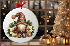 Merry and Bright Christmas Gnome png, Christmas Gnome png Product Image 3