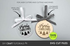 Let it Snow Christmas Ornament - Laser Cut File Product Image 2
