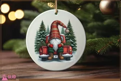 Christmas Gnome vintage truck, Christmas Gnome pickup truck Product Image 7