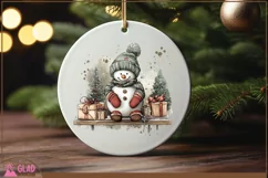 Vintage Snowman Christmas Png, Christmas Snowman clipart Product Image 6