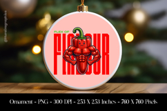 Chilli Flavour Ornament Sublimation Design PNG Product Image 1