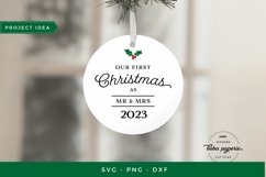 First Christmas as Mr &amp; Mrs ornament | newlywed christmas Product Image 5