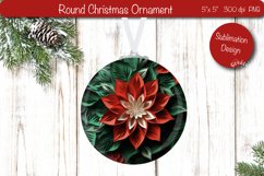3D Christmas ornaments Round Sublimation 3D Christmas Flower Product Image 1