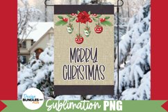 Merry Christmas Garden Flag Sublimation, Christmas Flag PNG Product Image 1