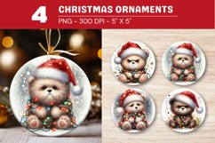 rounded christmas ornament baby bear Product Image 1