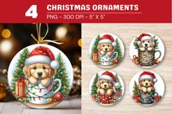 rounded christmas ornament puppy Product Image 1