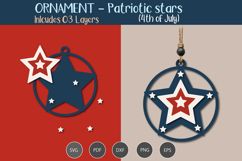 4th of July Ornament Patriotic star Product Image 2