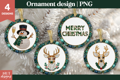 Christmas ornament Jeweled Elegant Deer &amp; Snowman Ornaments Product Image 1