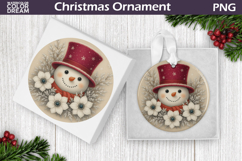 Snowman Floral Ornament Bundle | Christmas Ornament Product Image 4