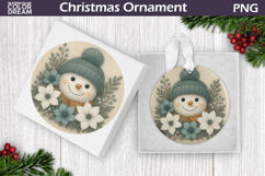 Snowman Floral Ornament Bundle | Christmas Ornament Product Image 7