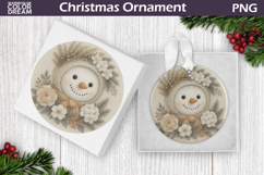 Snowman Floral Ornament Bundle | Christmas Ornament Product Image 9