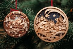 3D Christmas Ornaments PNG Bundle | Wood Carving Ornaments Product Image 4