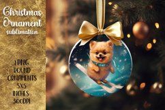 Puppy Christmas Ornament | Dog with Christmas Gifts Product Image 1