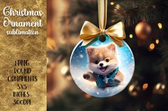 Puppy Christmas Ornament | Dog with Christmas Gifts Product Image 1