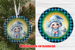 Christmas ornaments sublimation | Christmas gnome ornament Product Image 1
