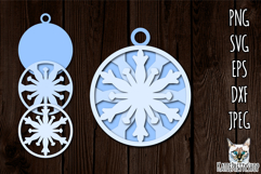 Christmas Ornament SVG, 3d layered snowflake ornament svg. Product Image 1