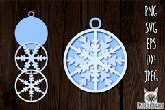 Christmas Ornament SVG, 3d layered snowflake papercut svg. Product Image 1