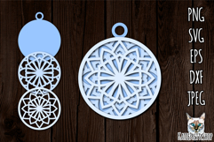 Christmas Ornament SVG, 3d layered snowflake papercut svg. Product Image 1