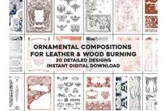 20 Ornamental Sheets for Leather Working and Wood Burning Product Image 1