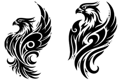 Majestic Eagle Bird 6 Intricate Tribal Tattoos Product Image 2