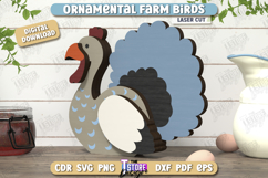Ornamental Farm Birds Shelf Sitters Laser Cut, Farmhouse SVG Product Image 9