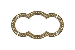 Ornamental floral gold round frame and border decoration cli Product Image 1