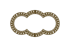 Ornamental floral gold round frame and border decoration Product Image 1