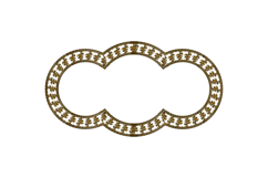 Ornamental floral gold round frame and border decoration Product Image 1