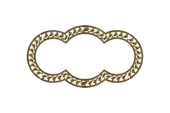 Ornamental floral gold round frame and border decoration Product Image 1