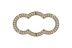 Ornamental floral gold round frame and border decoration Product Image 1