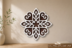 Ornamental Floral Mandala Laser Cut SVG Product Image 1