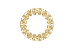 Ornamental gold round frame art design element graphic Product Image 1