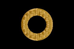 Ornamental gold round frame art design element vector Product Image 2