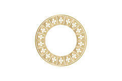 Ornamental gold round frame art design element vector Product Image 1