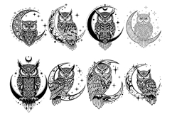 10 Enchanted Moon Owl Tattoo Product Image 2