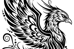 3 Intricate Tribal Phoenix Tattoo Product Image 2
