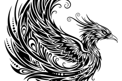 3 Intricate Tribal Phoenix Tattoo Product Image 3