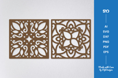Ornamental Square Laser Cut SVG Product Image 1