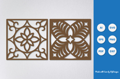 Ornamental Square Laser Cut SVG Product Image 1