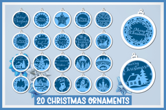 20 Christmas Ornaments SVG,Christmas Paper cut SVG Product Image 1