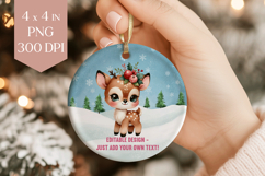Baby Deer Christmas Ornament PNG Product Image 1